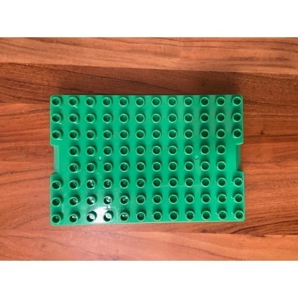 Green Building Block Baseplate Rectangular Construction Foundation Plate 2.9oz